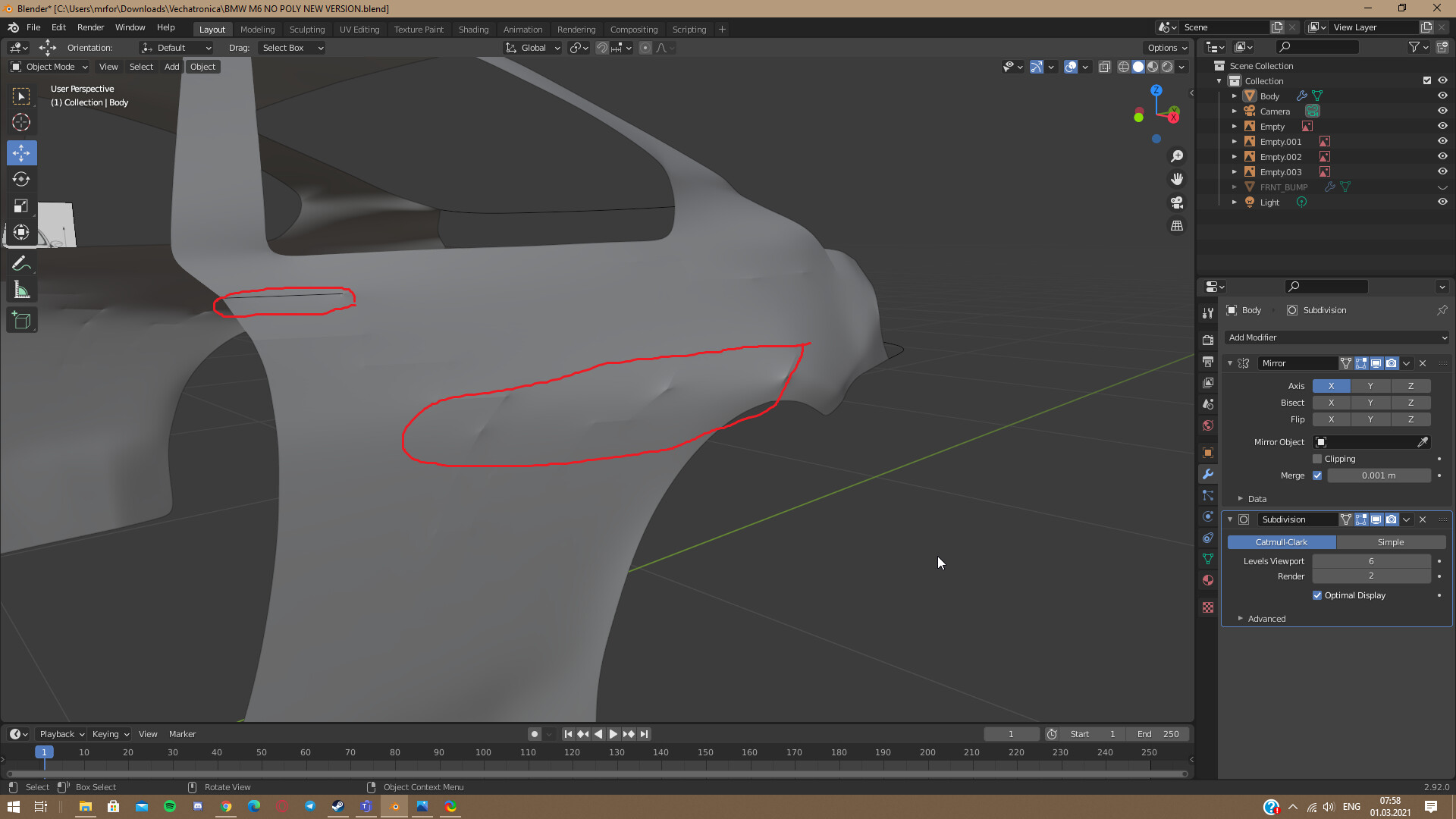 Can you help me with my car model?(Subdivision modifier) - Modeling ...