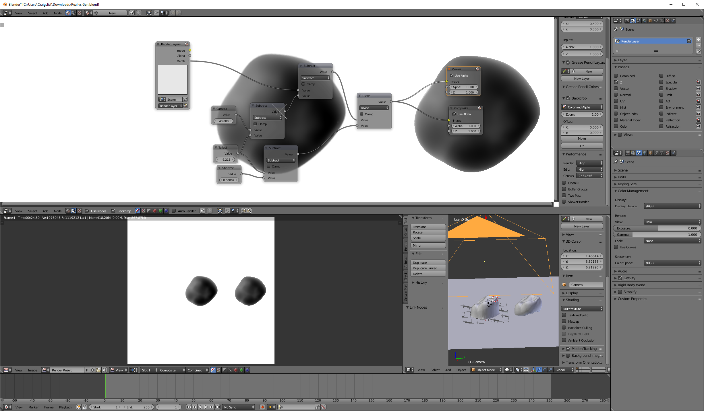 Create precise height map using z distance from a given plane ...