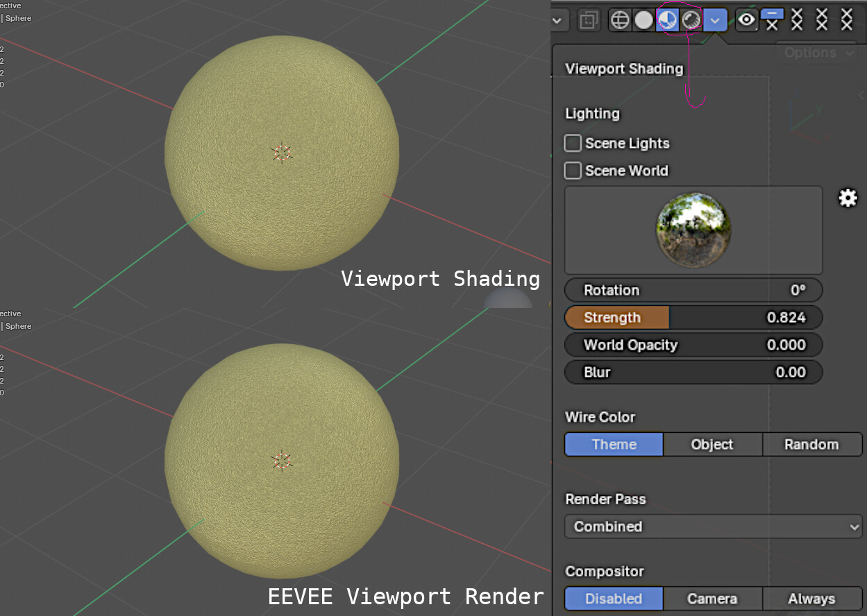How to make render look like a material preview - Lighting and ...