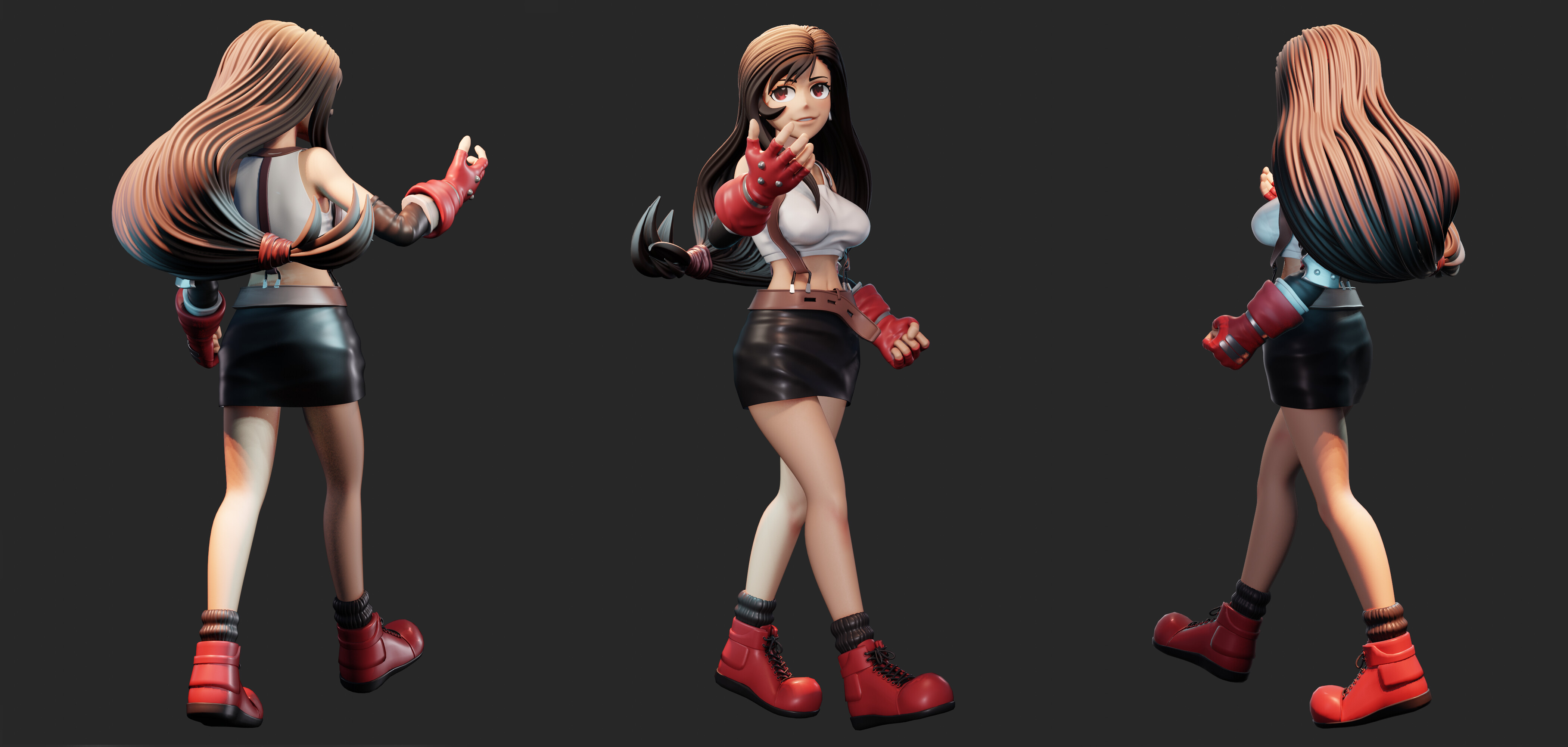 Tifa Lockhart fan art - Finished Projects - Blender Artists Community