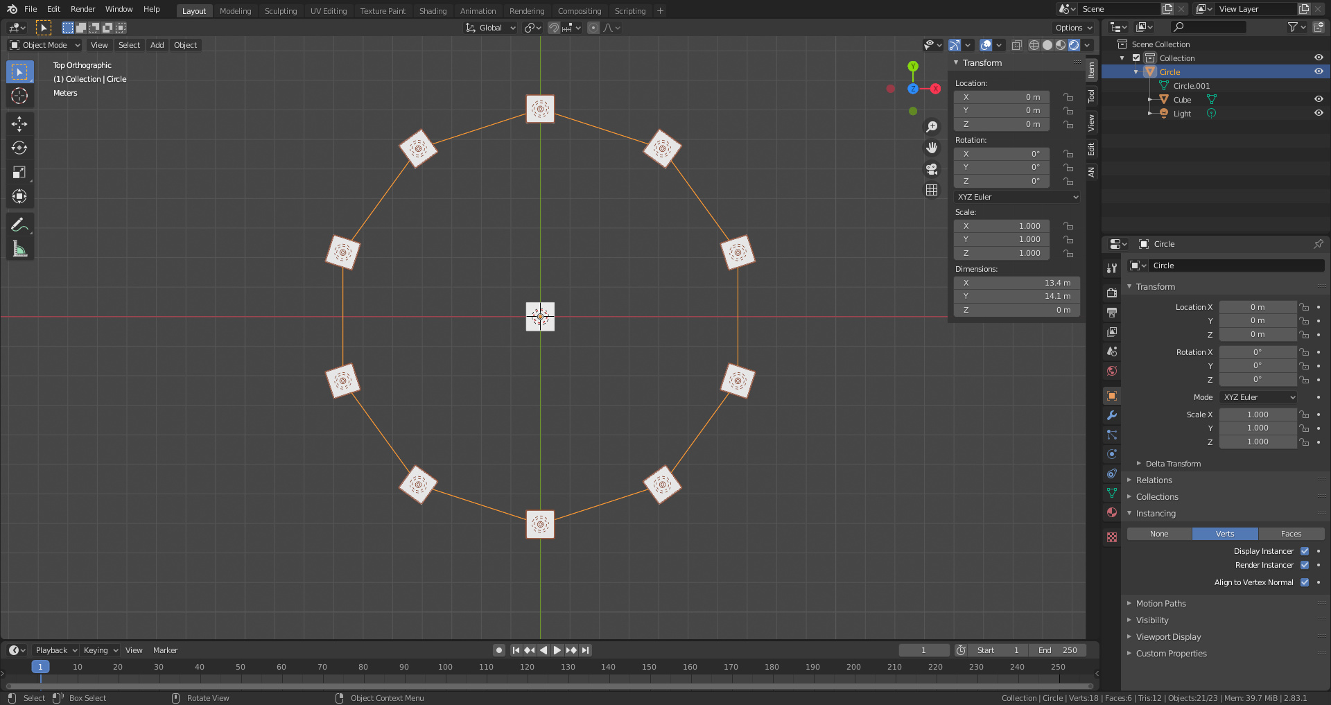 How To Evenly Distribute An Array Object On A Curve Basics Interface Blender Artists Community