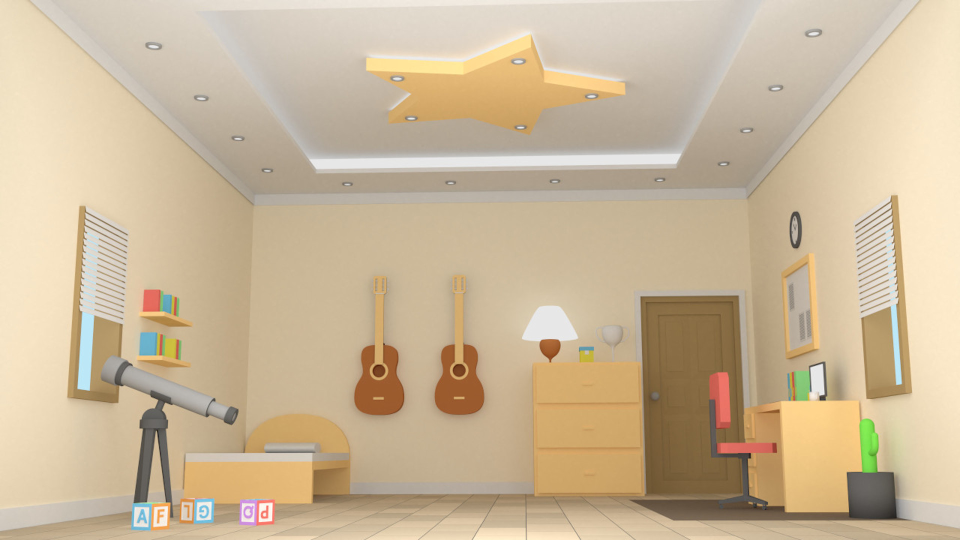 Cartoon Boy Bedroom - Finished Projects - Blender Artists Community