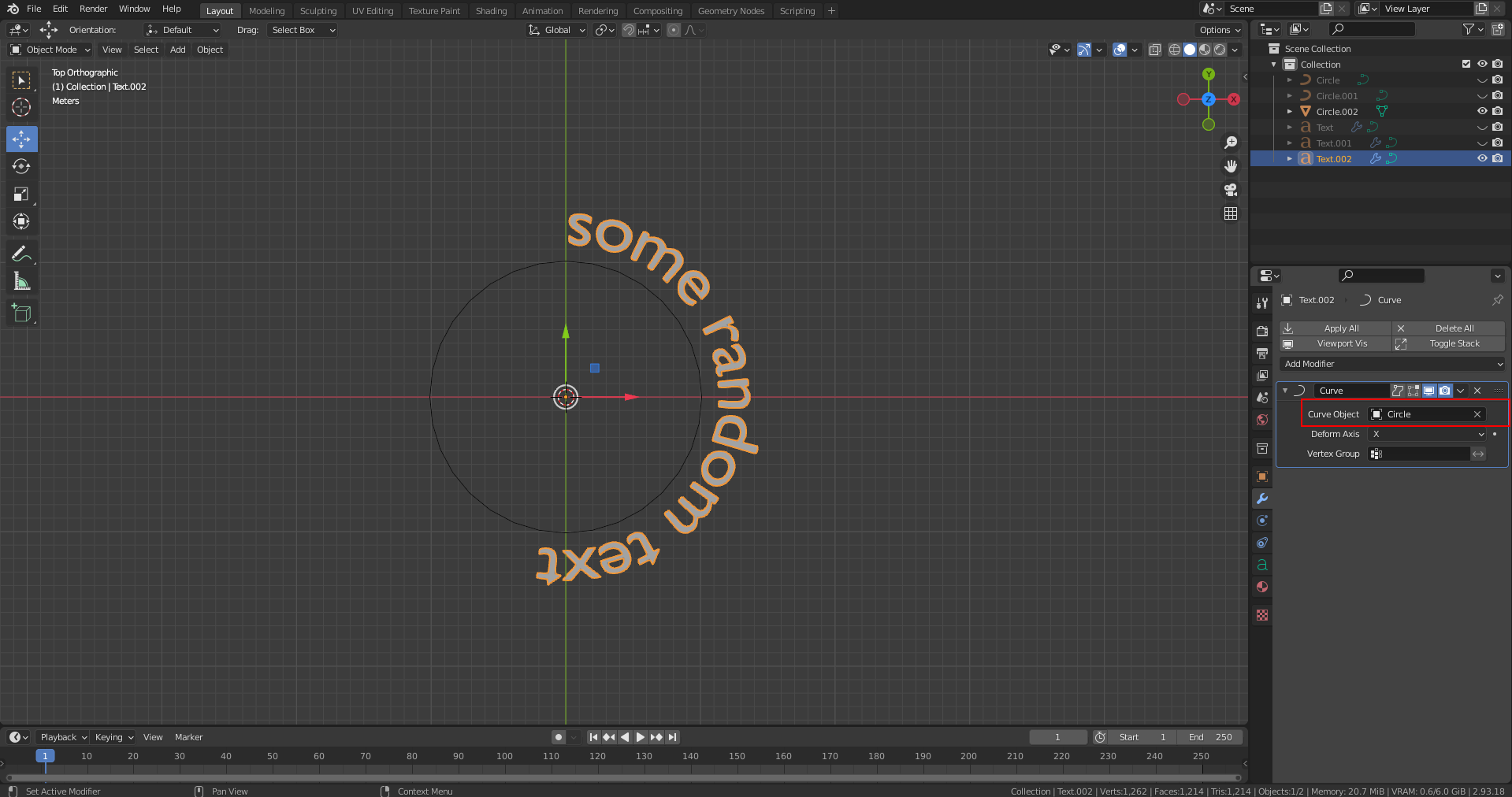 Word anticlockwise around circle - Modeling - Blender Artists Community