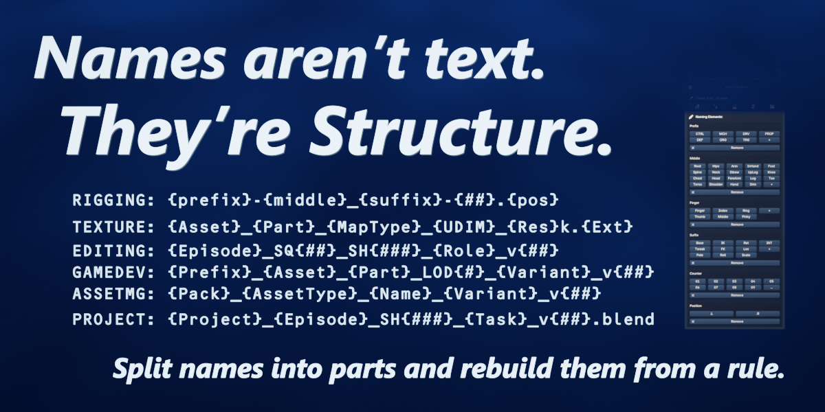 [Add-on] Structured Renamer ─ Build names, not type them - Released ...
