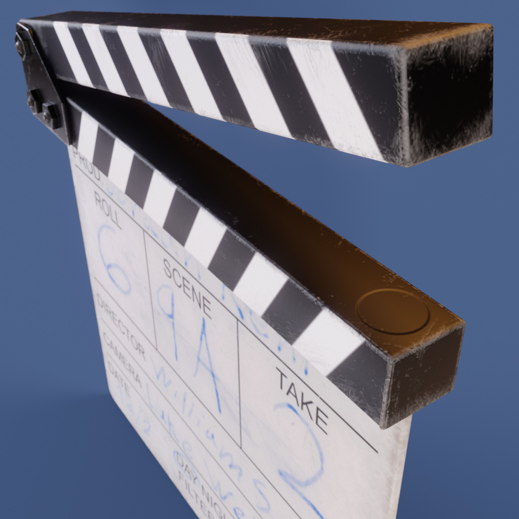 Clapperbroad Film Slate - Clapperboard - Finished Projects - Blender Artists Community