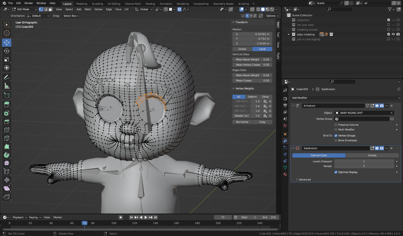 I need your Help me with Weight Painting symmetry Issue - Animation and ...