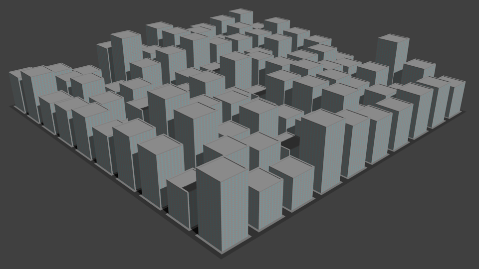 100 low polygon rectangular maze collection 3D Model in