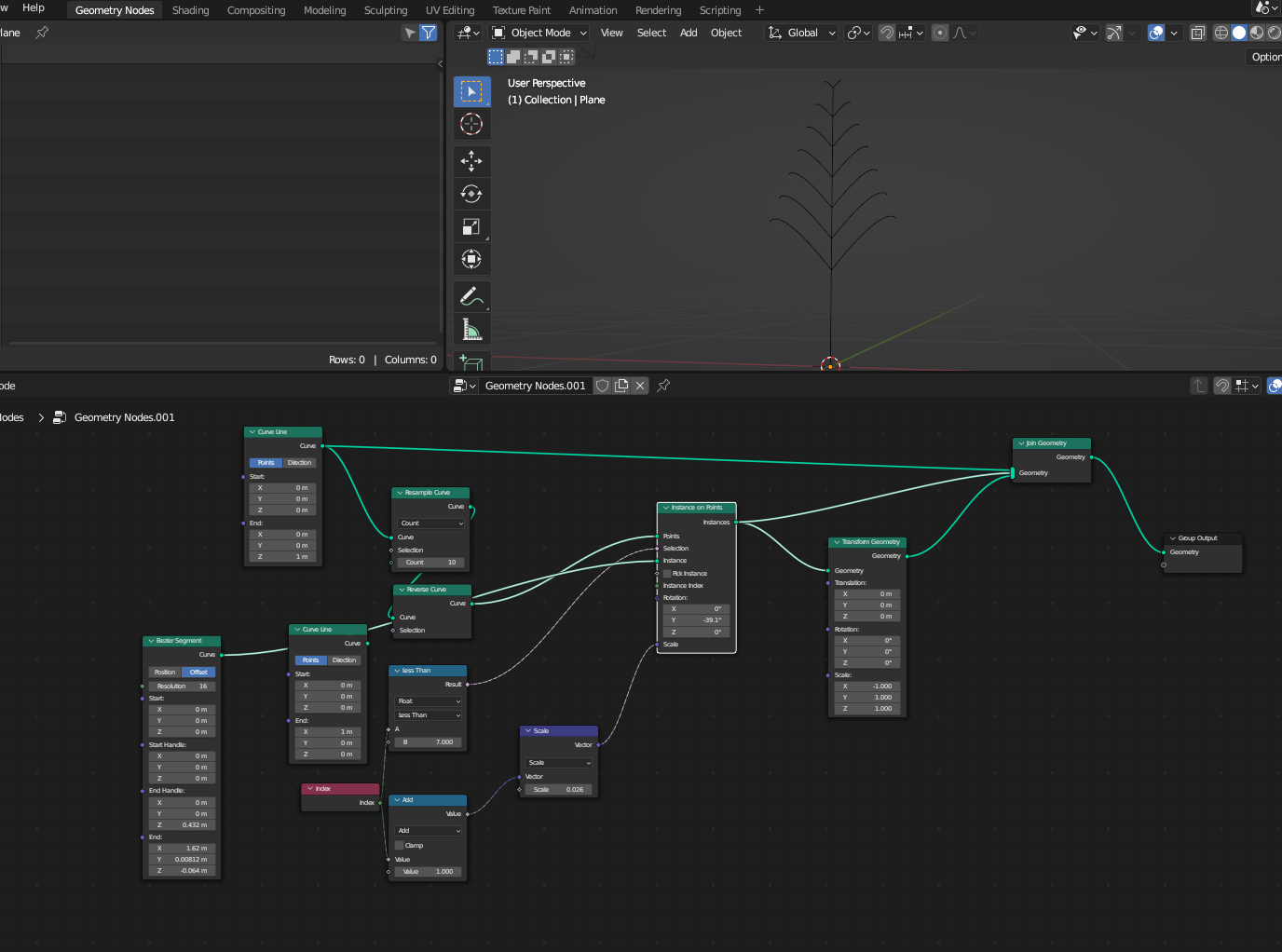 How to scale leaflets along a stem with geonodes? - Modeling - Blender ...