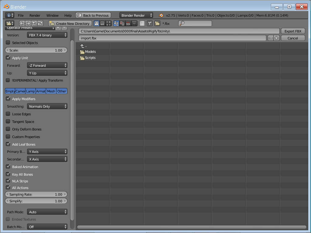 Bvh Files Exported As Fbx Not Upright When Imported To Unity ...