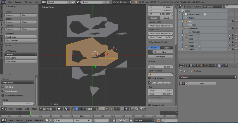 Prevent texture on plane with edited vertices from bending/warping at ...
