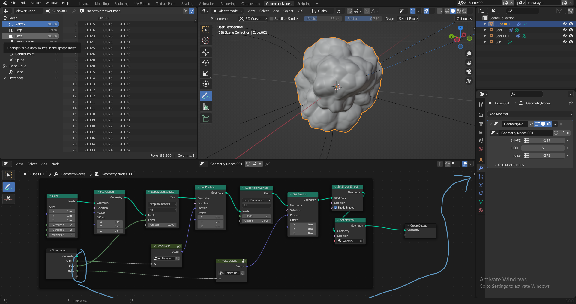 Self-generating random shapes with Geometry Nodes - Modeling - Blender ...