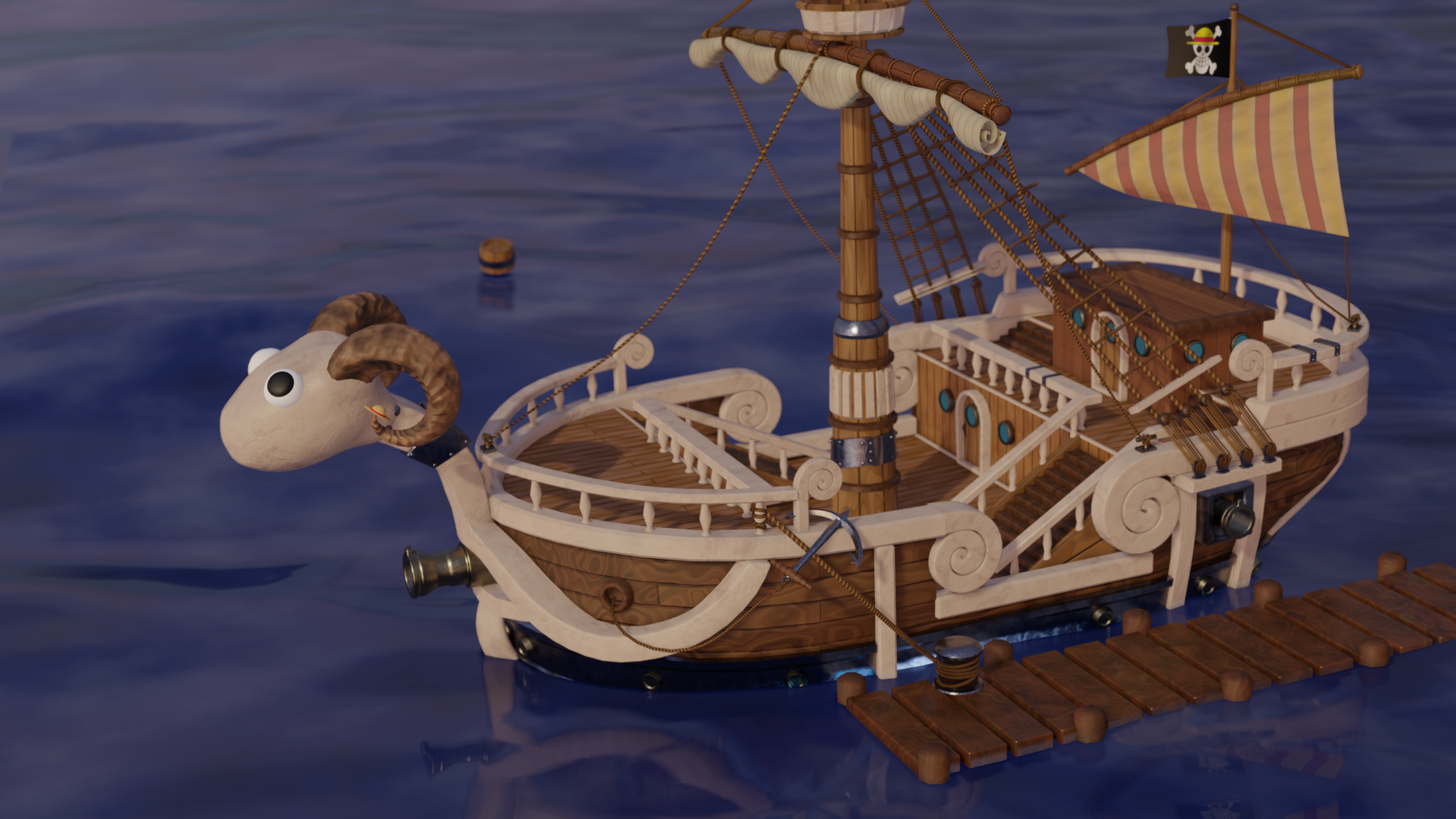 The Going Merry from one piece (updated version after some feeback) -  Finished Projects - Blender Artists Community