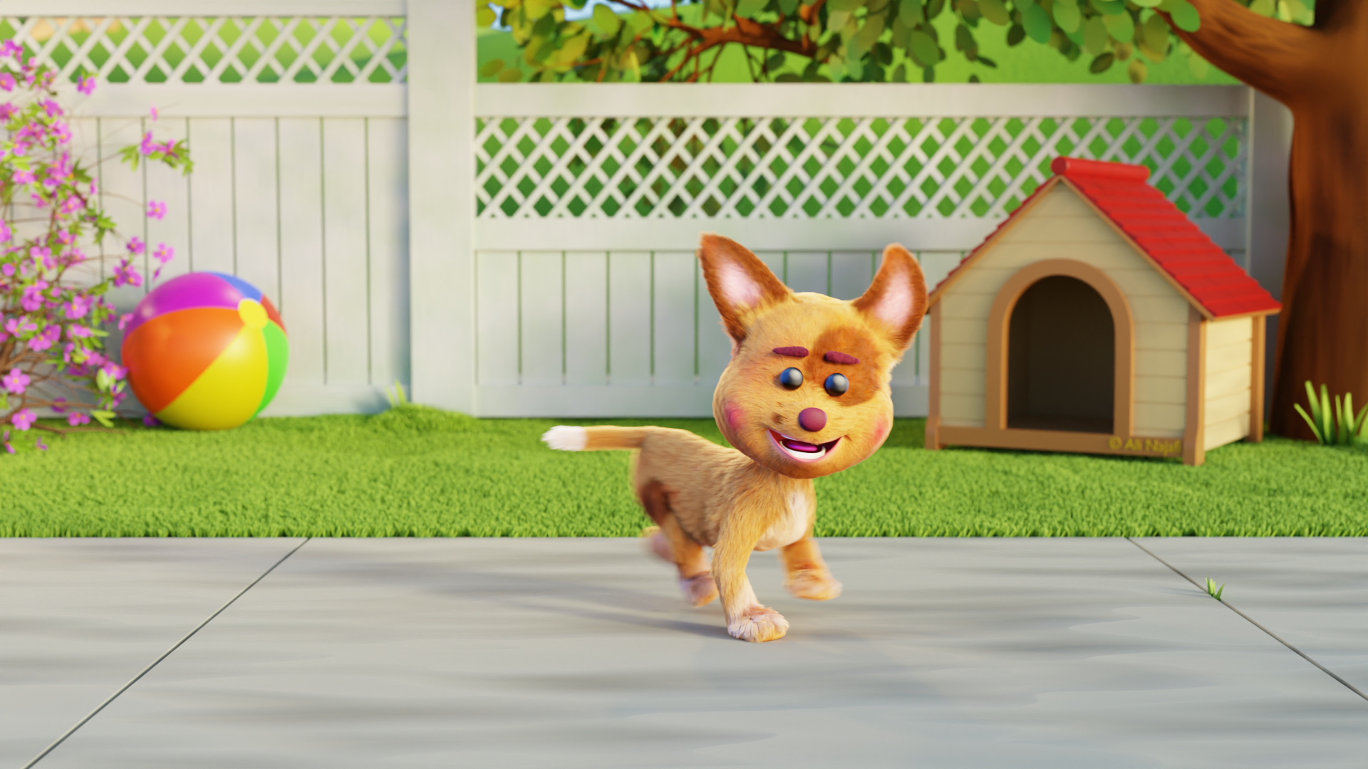 Puppy Alistar Happy Jump - Animations - Blender Artists Community