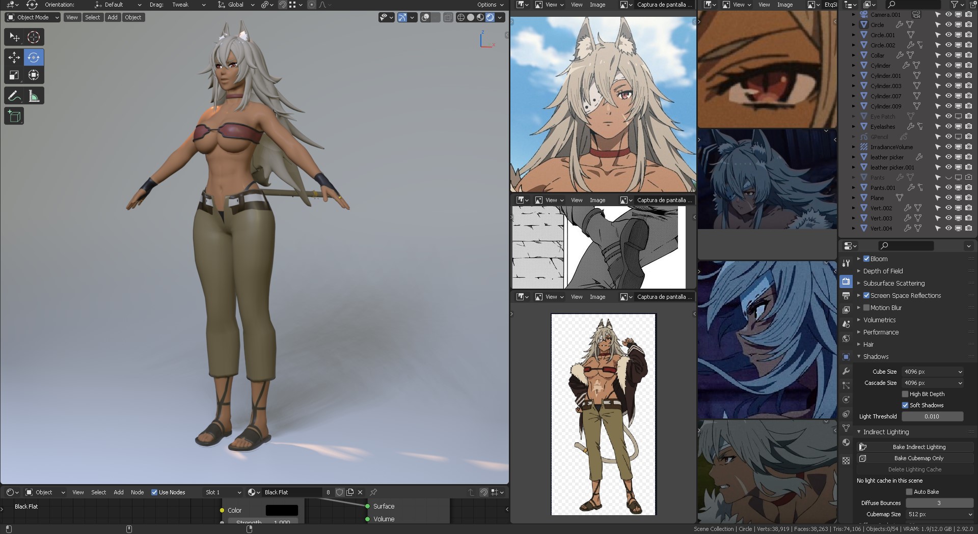 Anime Warrior Wolf Girl - Fan Art - Finished Projects - Blender