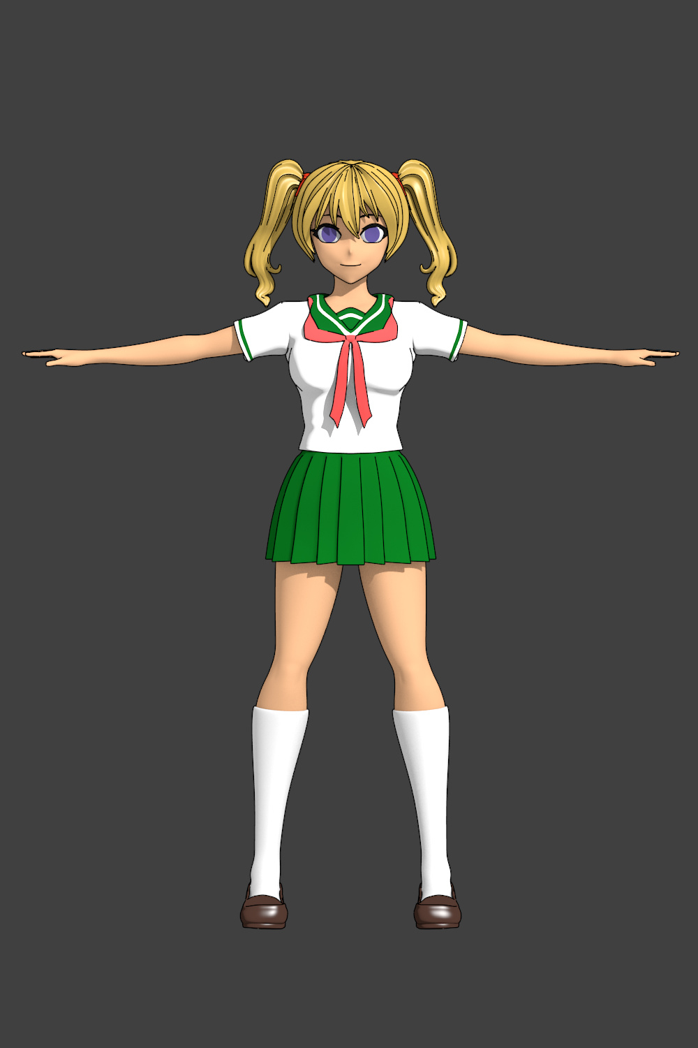 Blender 3.0 - Anime School Girl modeling 