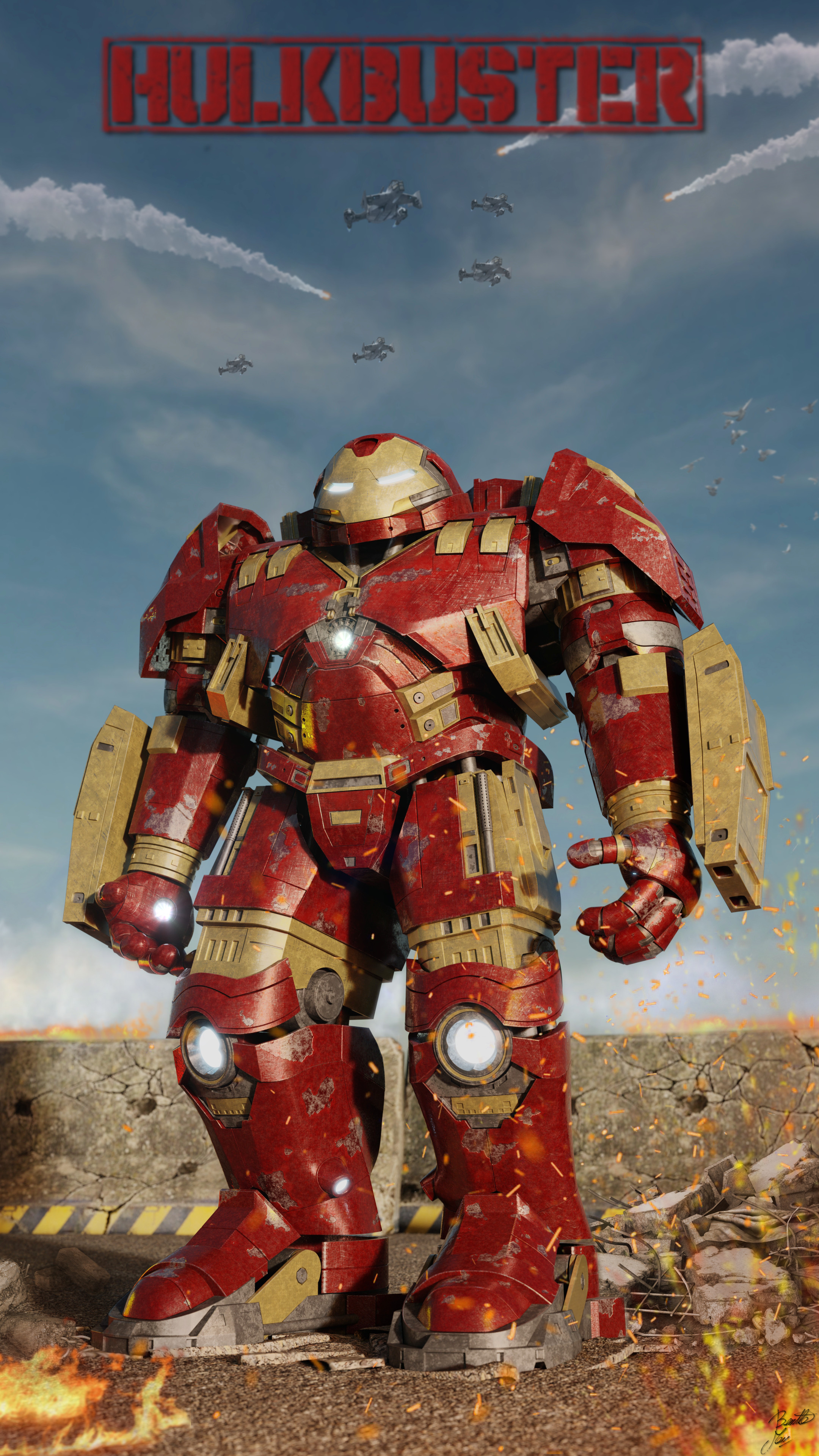 Powerful Iron Man Hulkbuster Armor Cosplay