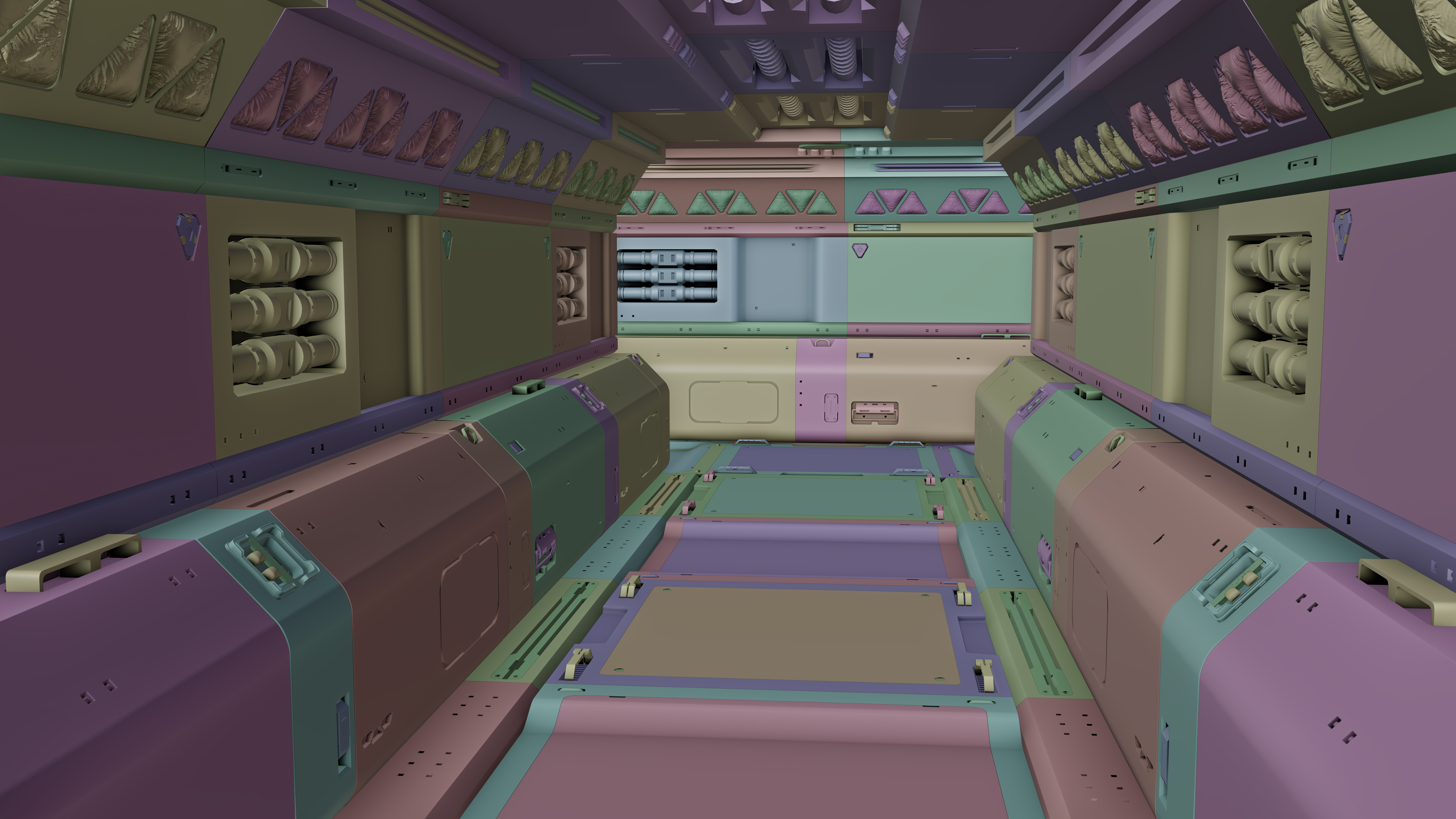 Sci fi corridor. Modular environment - Finished Projects - Blender ...