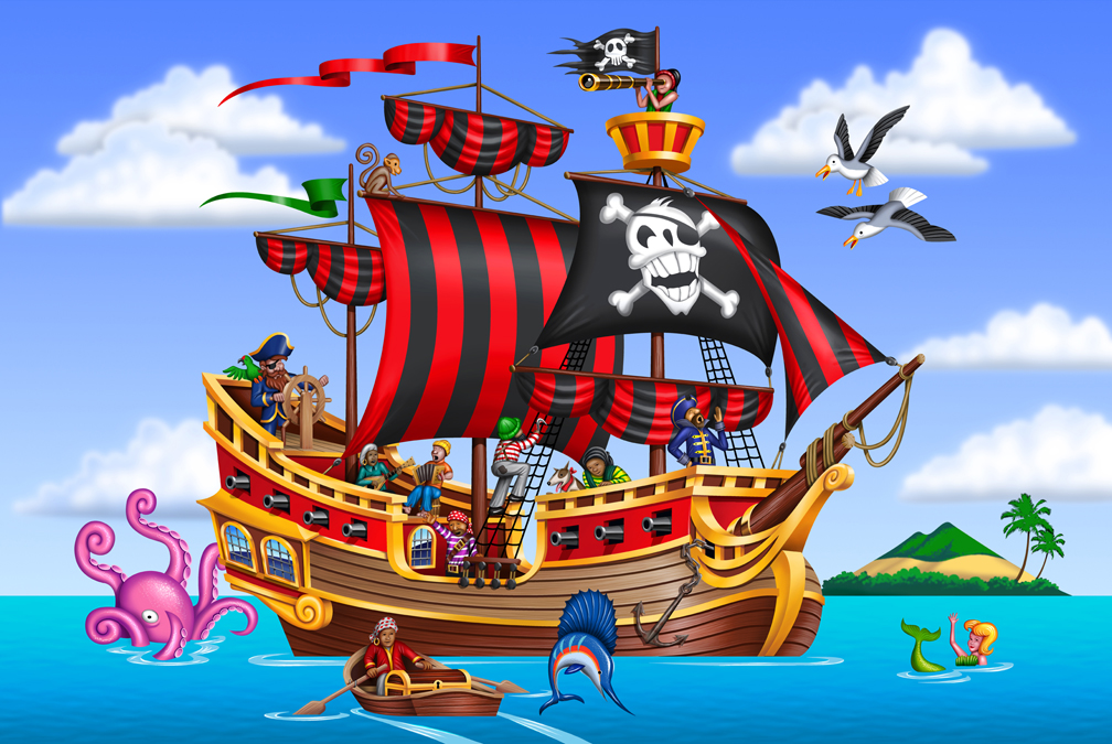Игры дети корабли. Пиратский корабль. Корабль пиратов. Пиратский корабль для детей. Пиратский парусник.