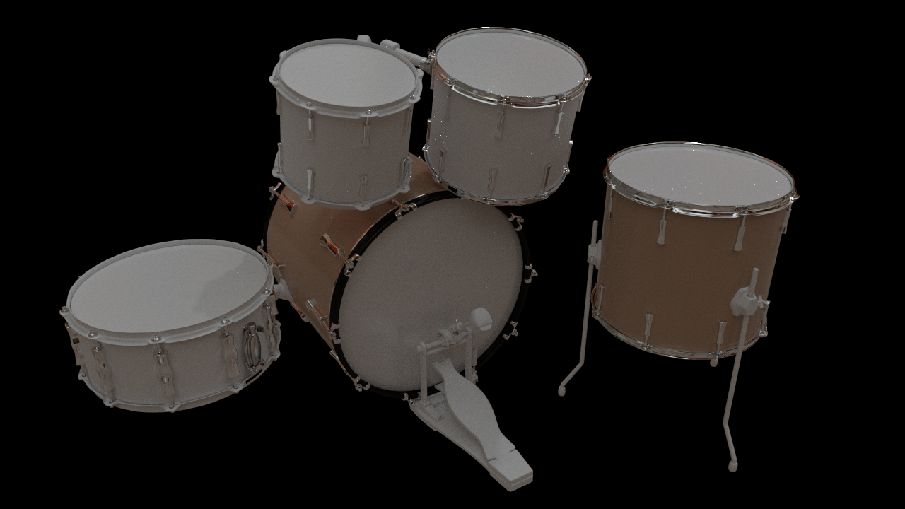 Rigged Drumset + Animasi PendekRigged Drumset + Animasi Pendek  