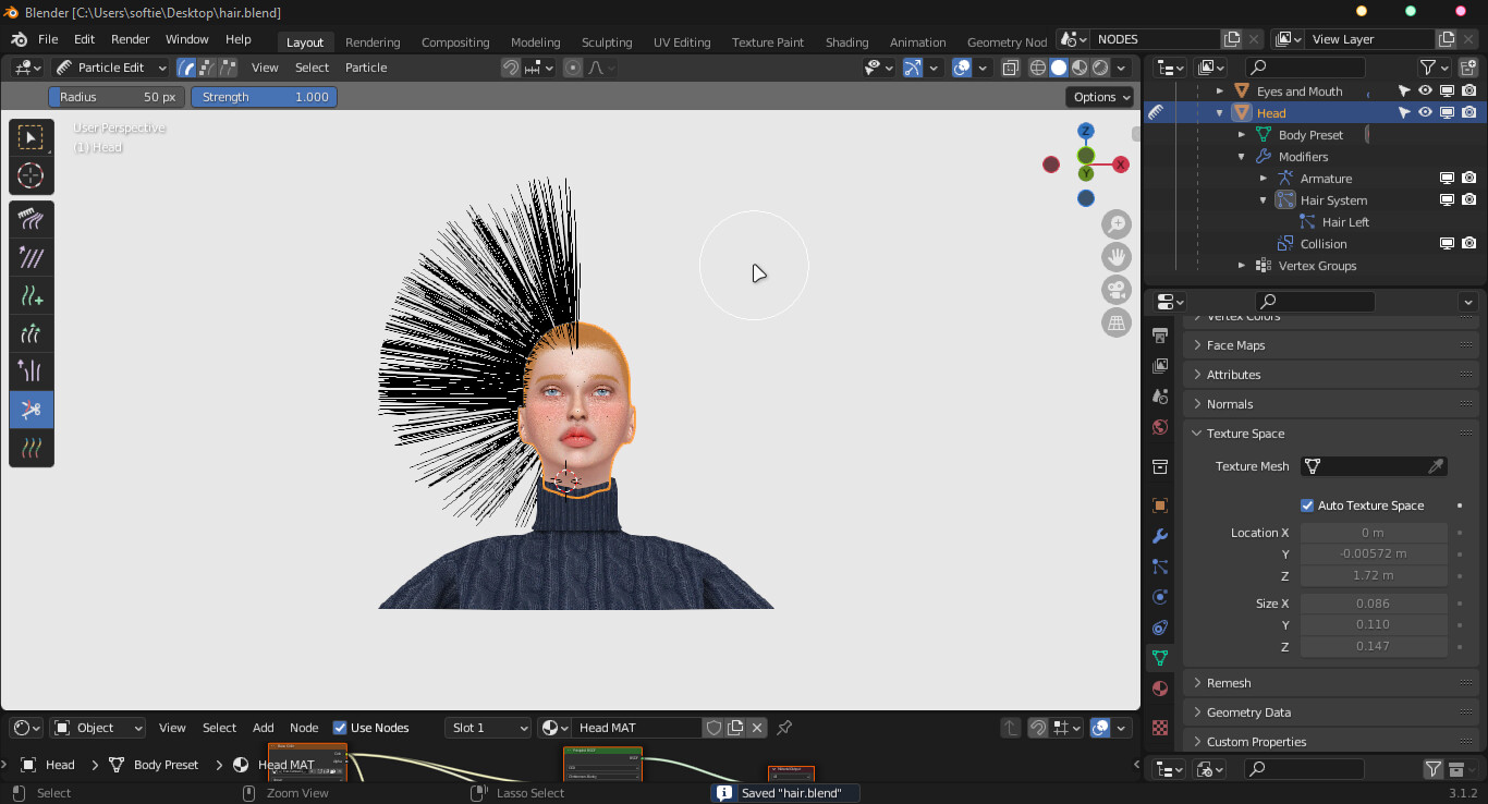 Enabling Material Preview while in Particle Edit Mode - Basics ...