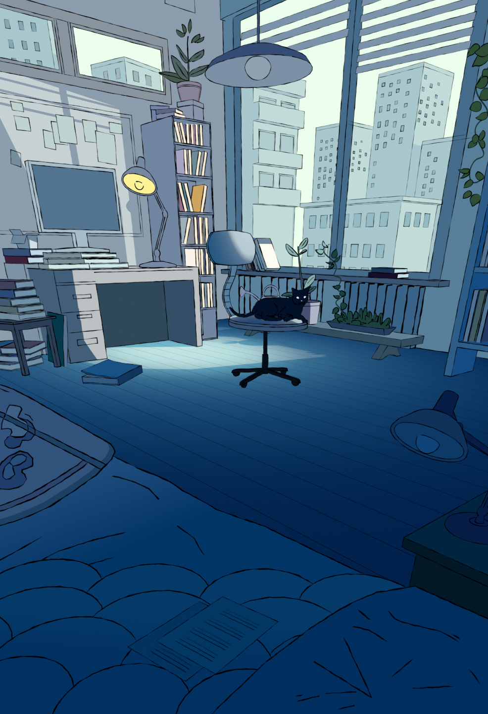 Anime Room Background | Platform bedroom sets, Bedroom design, Simple  bedroom