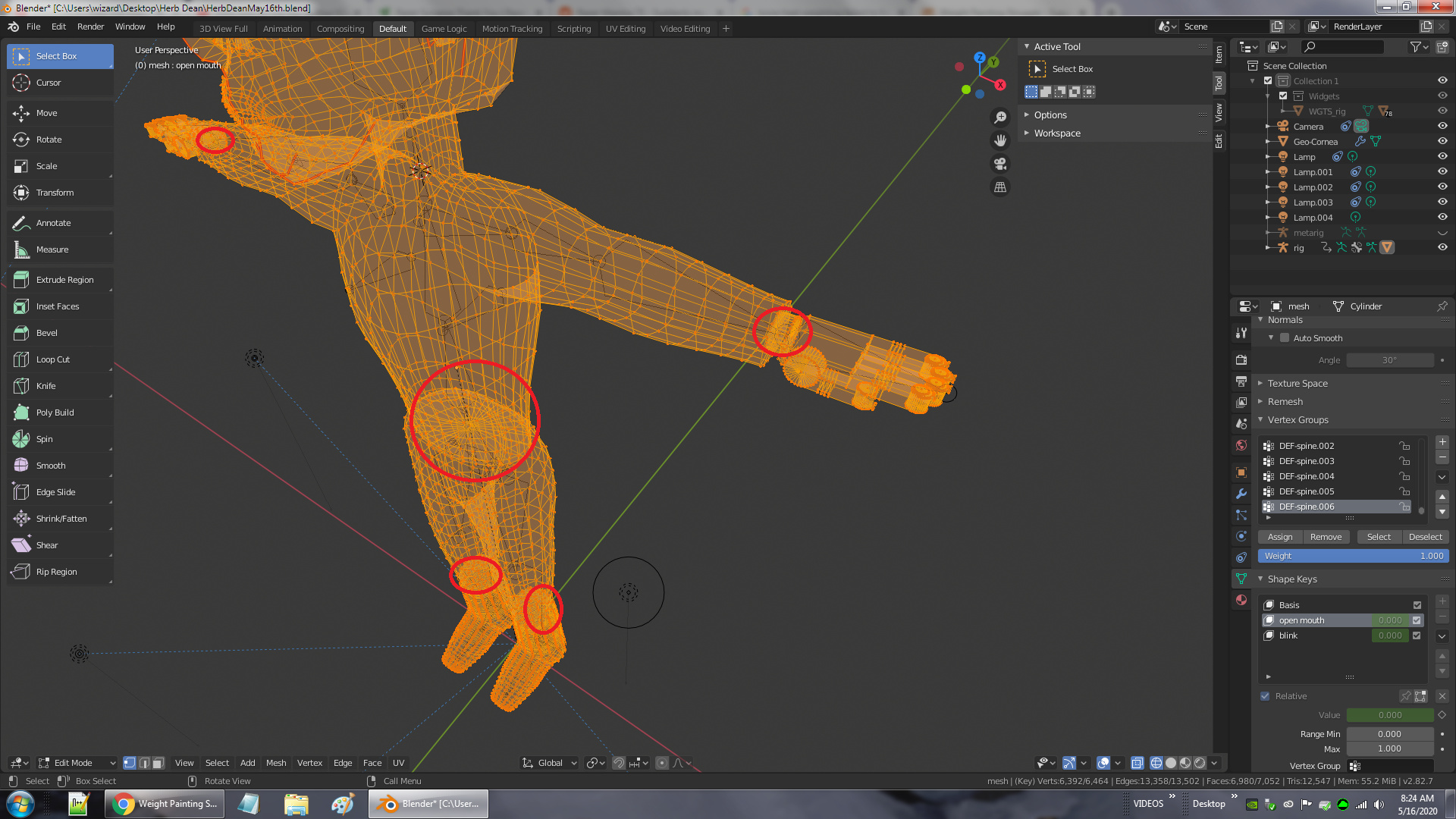 Garry's Mod Playermodel Weight Painting/Rigging Issue - Animation