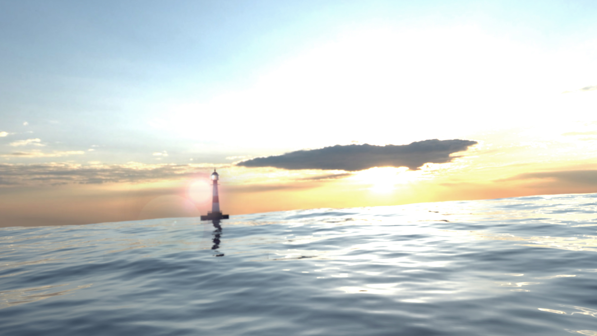 More of the lighthouse scene at sea - Finished Projects - Blender ...