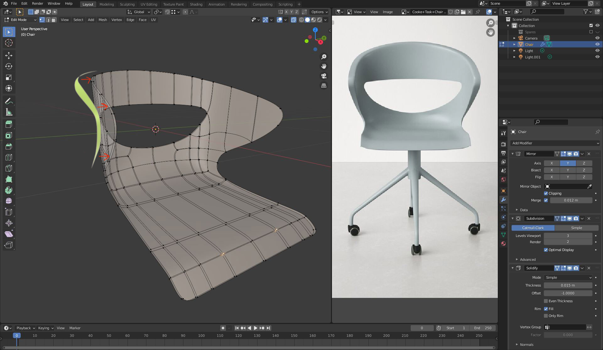 Advice need for modelling chair - Modeling - Blender Artists Community