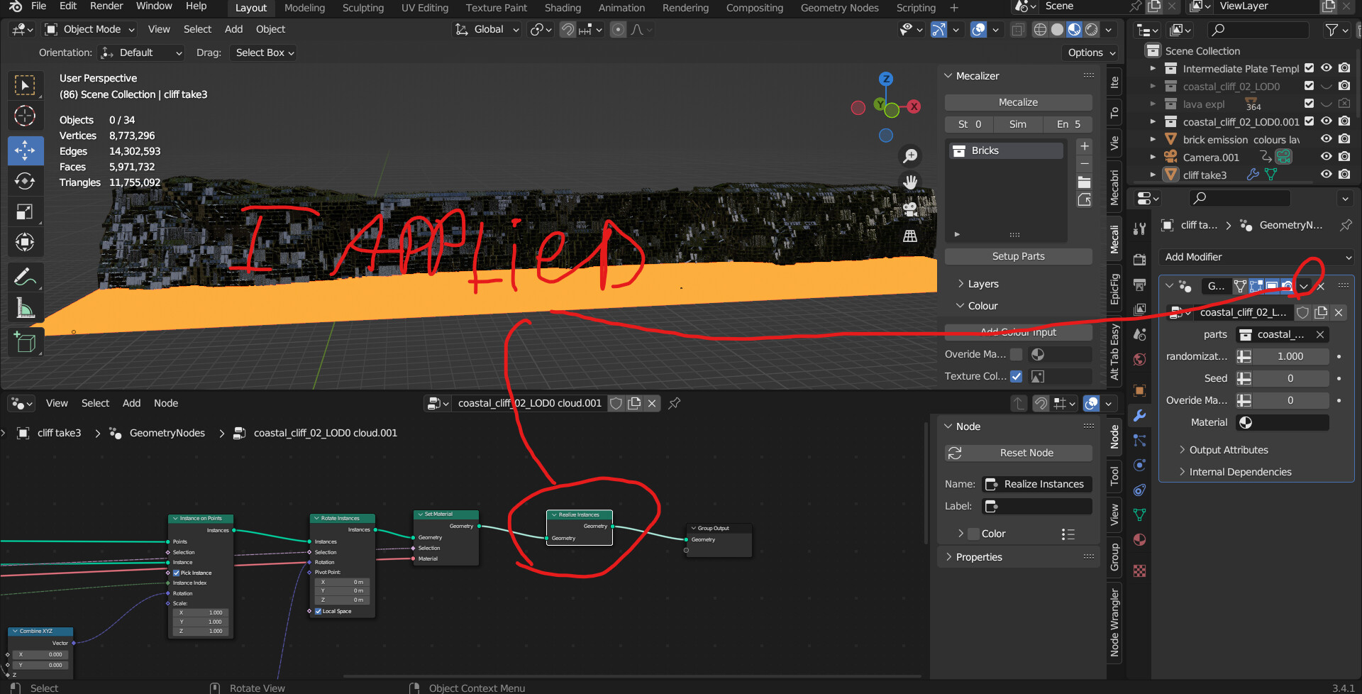 PLS HELP How to fix this problem with UV map after applying "Realize ...
