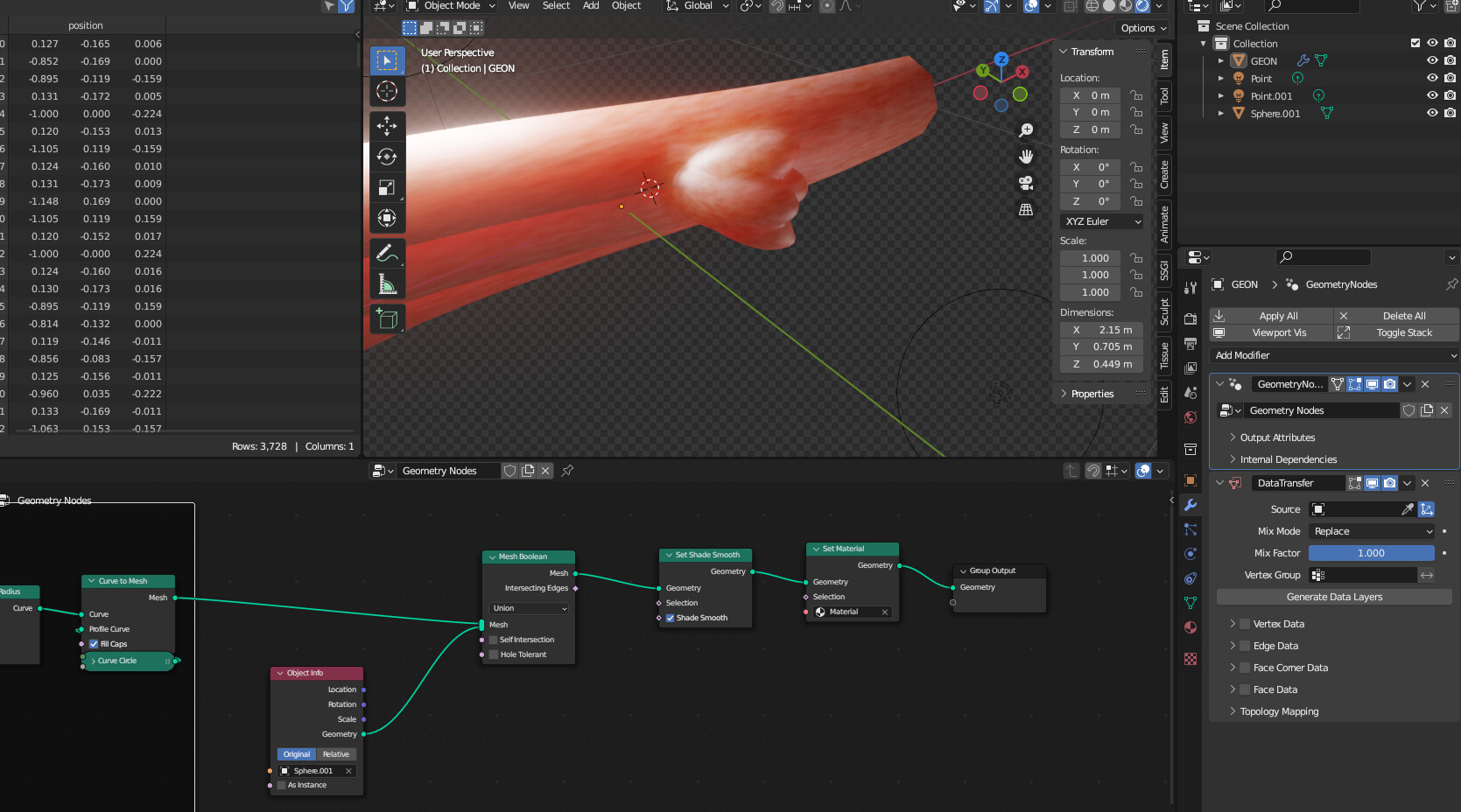 SSS dark spots on contact, trying to solve with geometry nodes ...