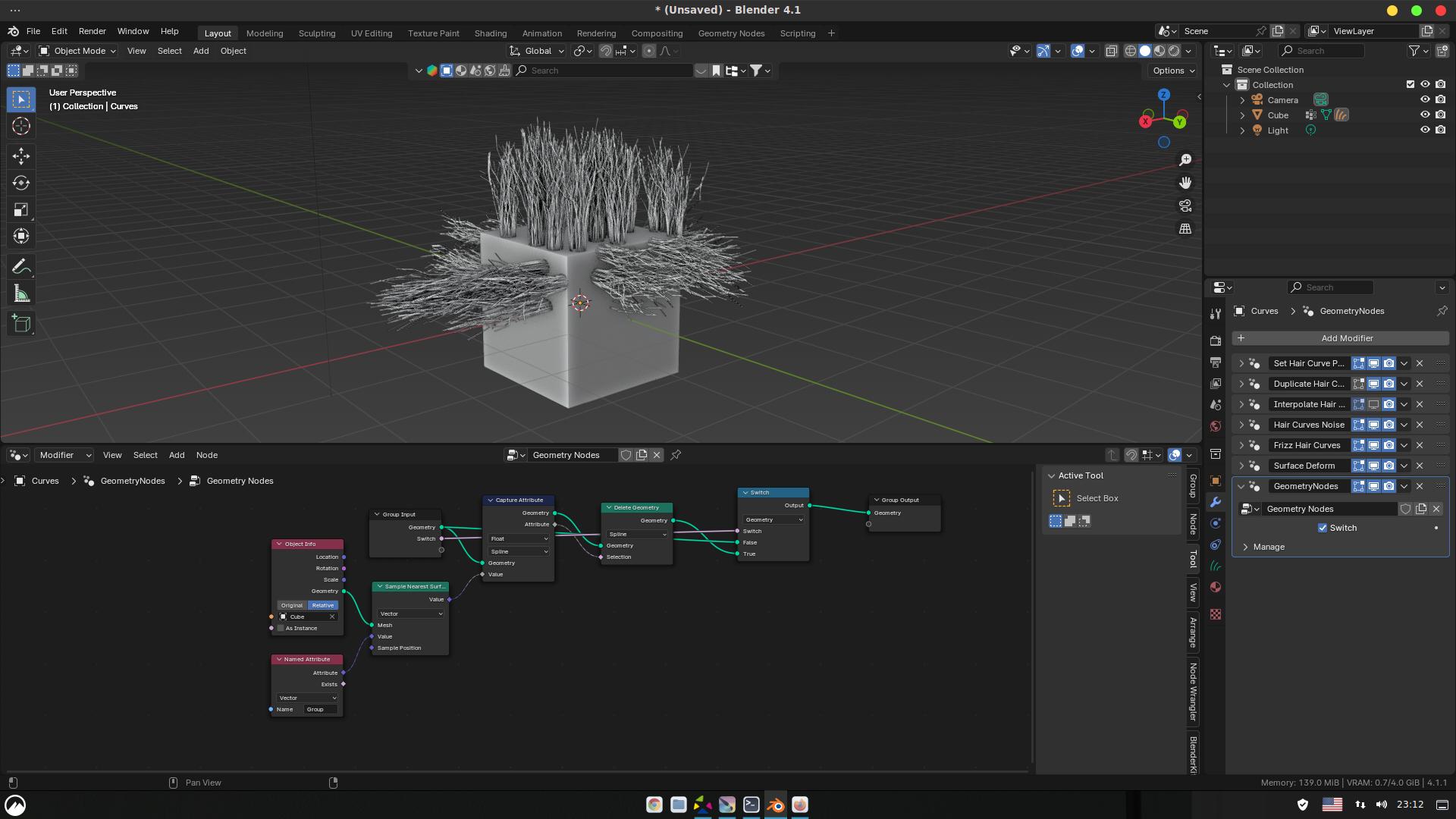 I cant mask out my hair in geometry node - Technical Support - Blender ...