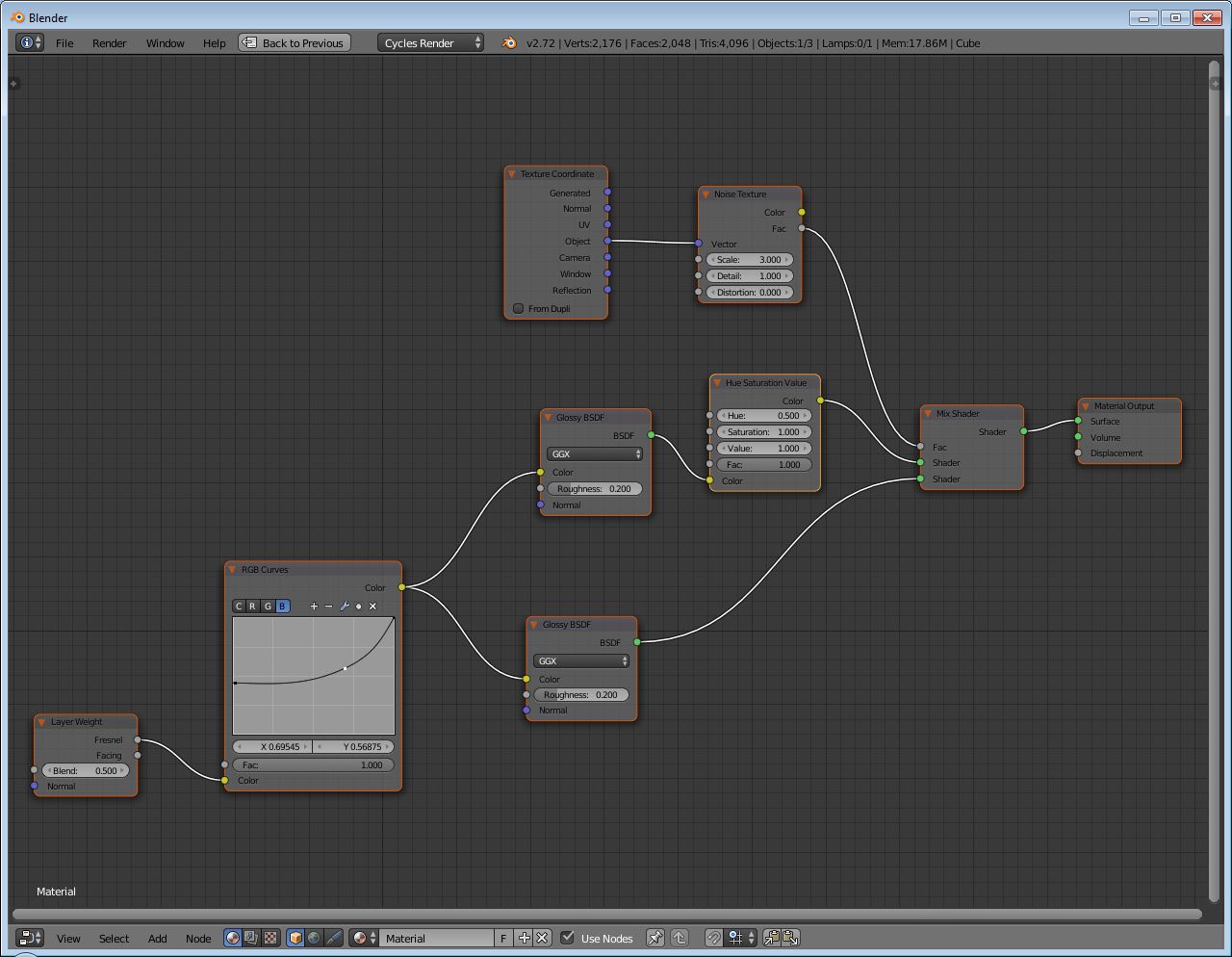 Cycles - How do i make some parts of material a bit lighter ...