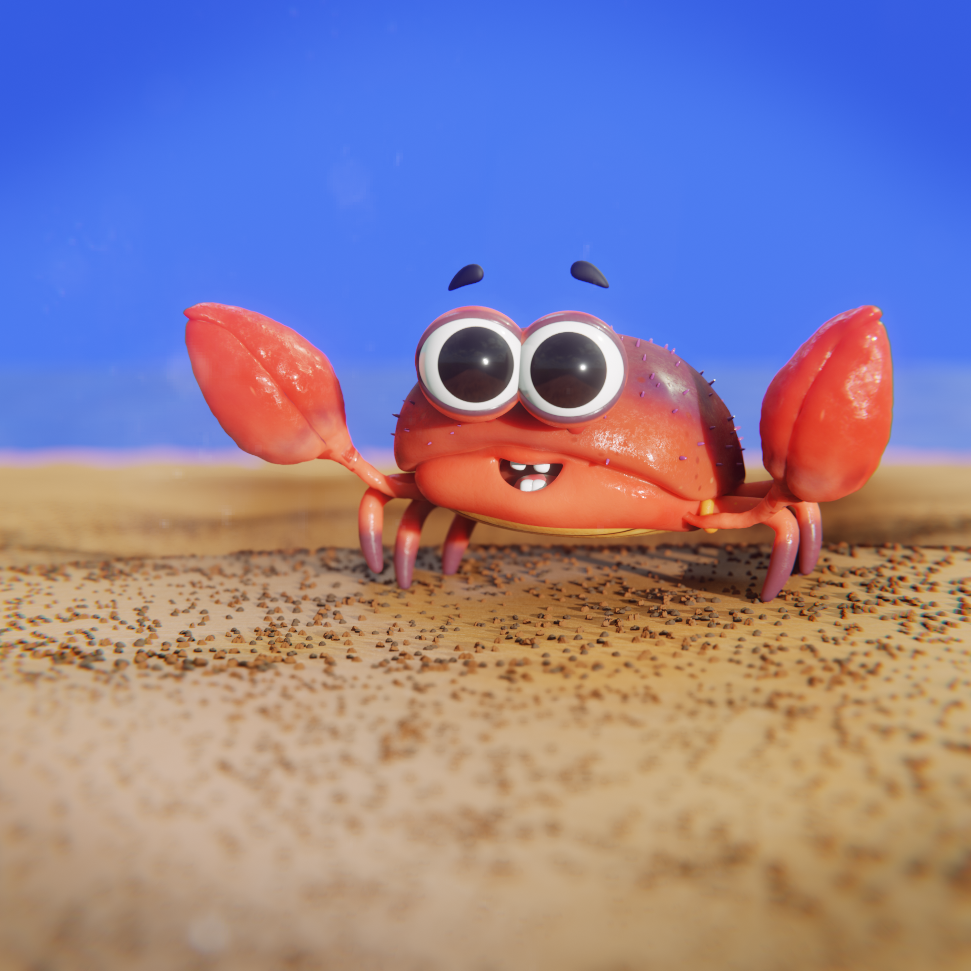 cute baby cartoon crab