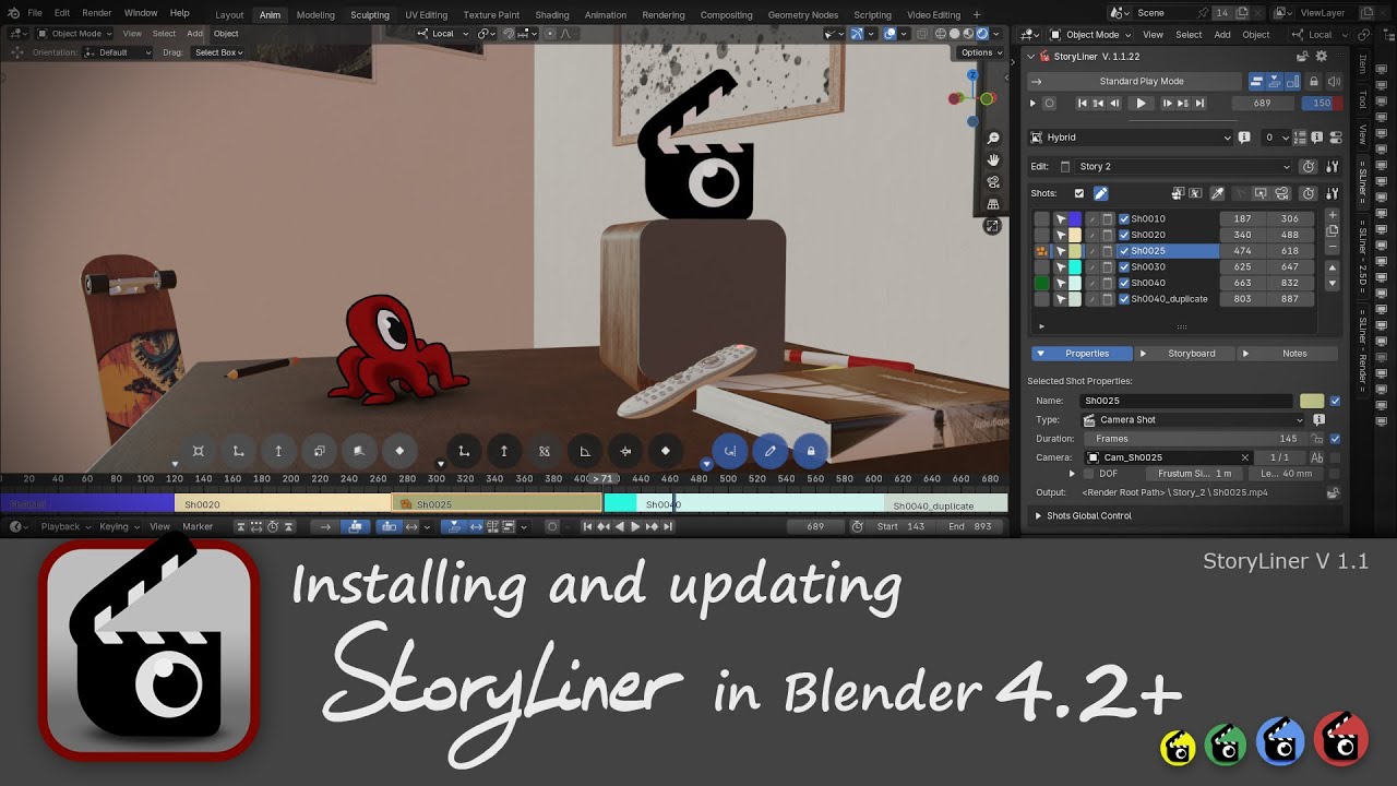 StoryLiner V1.1 now available for Blender 4.2 - Blender and CG ...