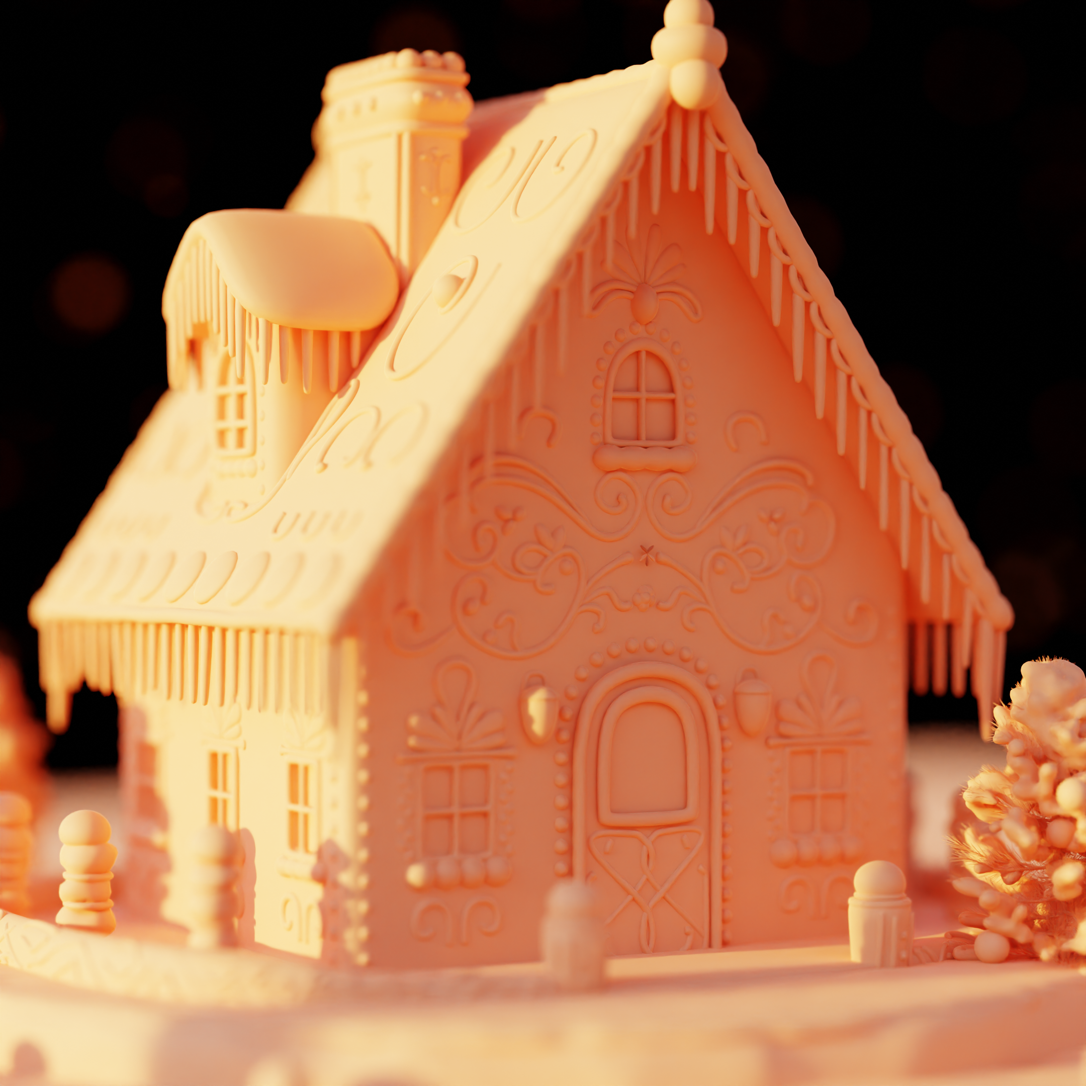 Revit Gingerbread House Rendering Tutorial Ginger bread house - Finished Projects - Blender Artists Community