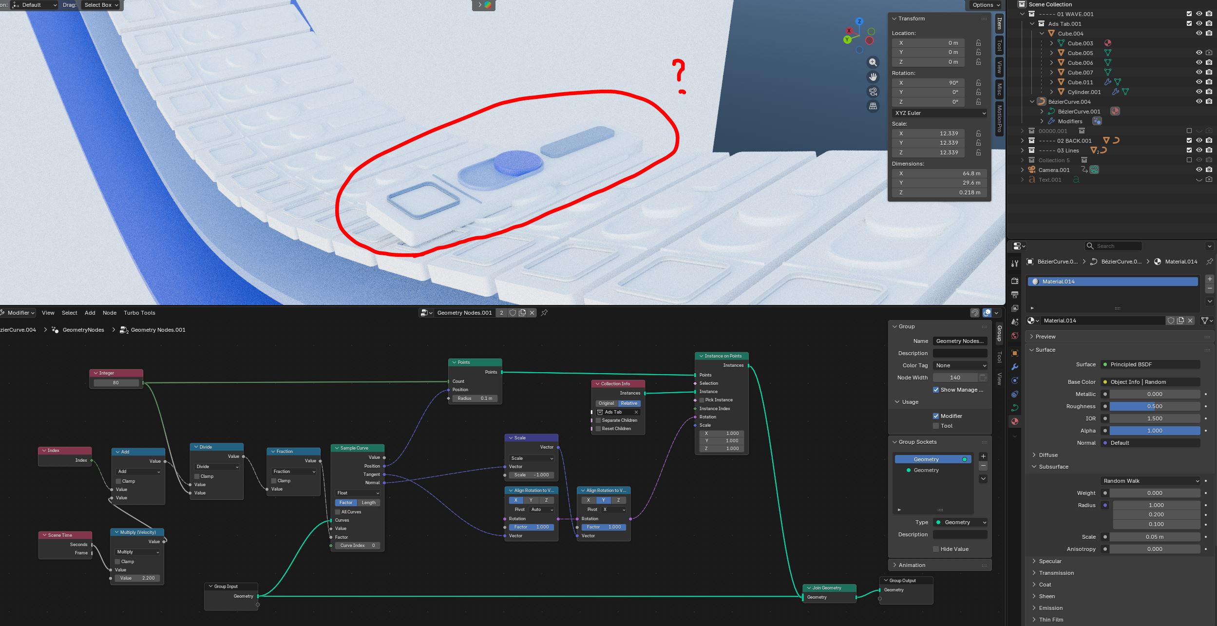 How to Set Materials on Objects with Instance on Points? - Materials ...