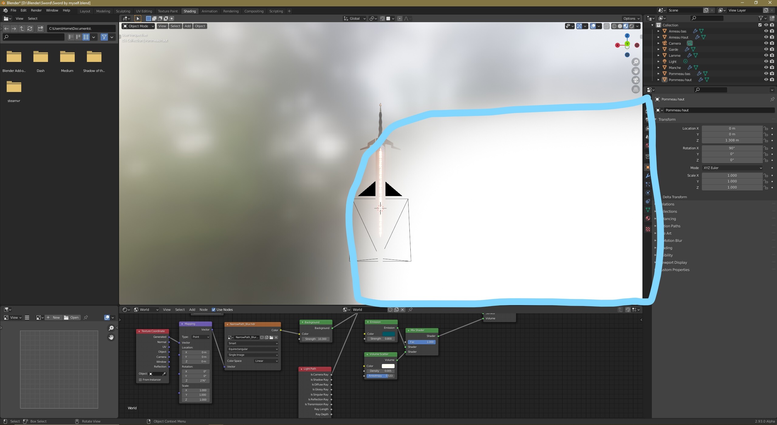 Big bright spot in Viewport Shading mode - Basics & Interface - Blender ...