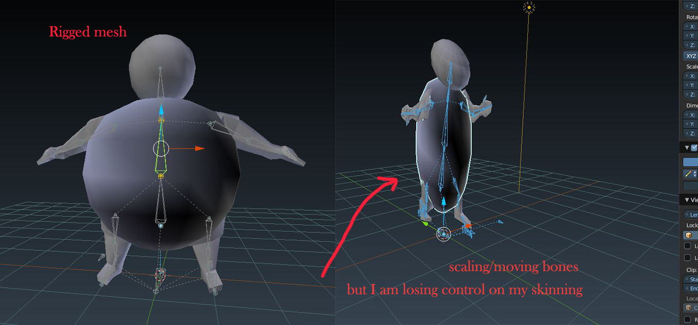 Fat to slim] same rigging, is there a way ? - Animation and Rigging -  Blender Artists Community