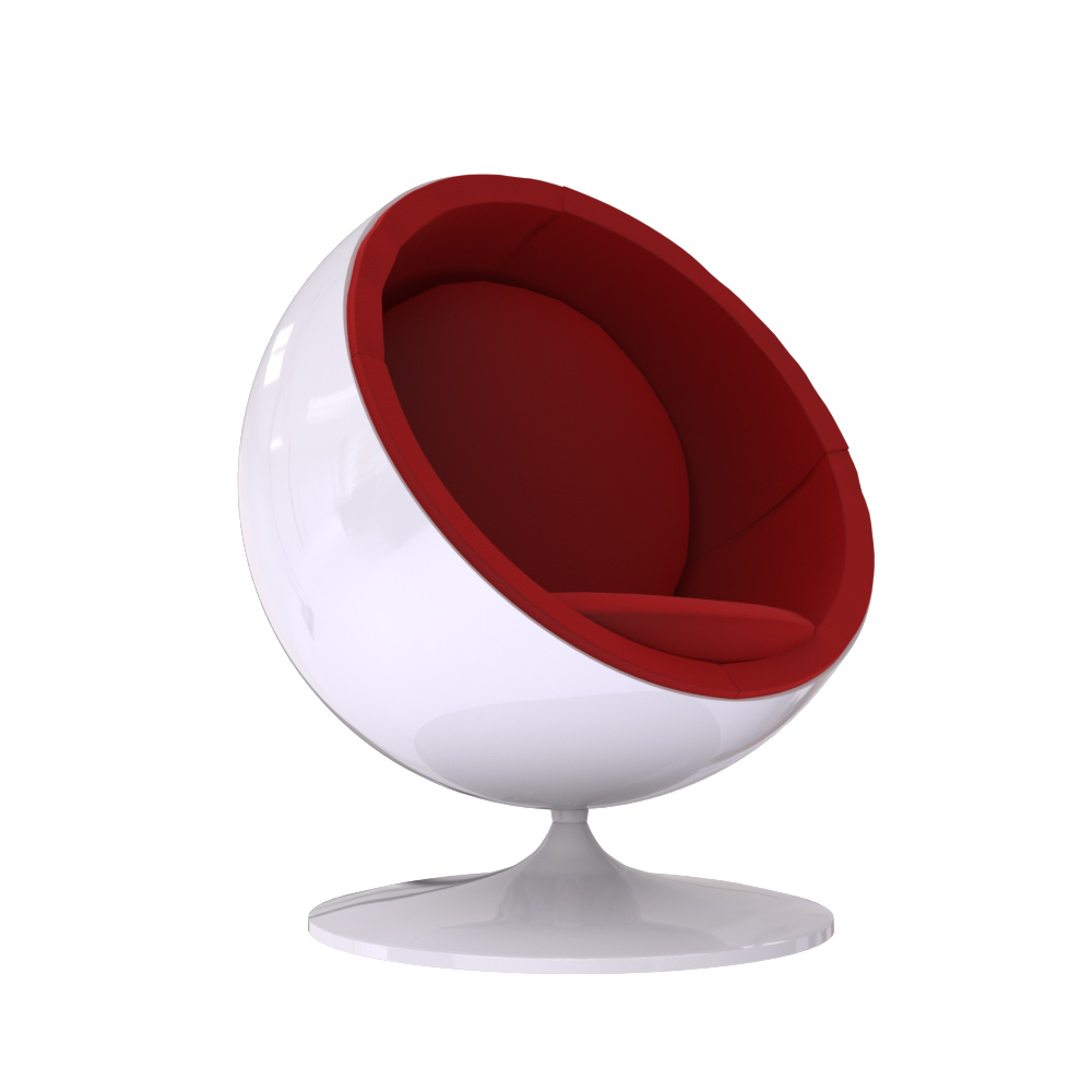 White And Red Egg Chair Finished Projects Blender Artists