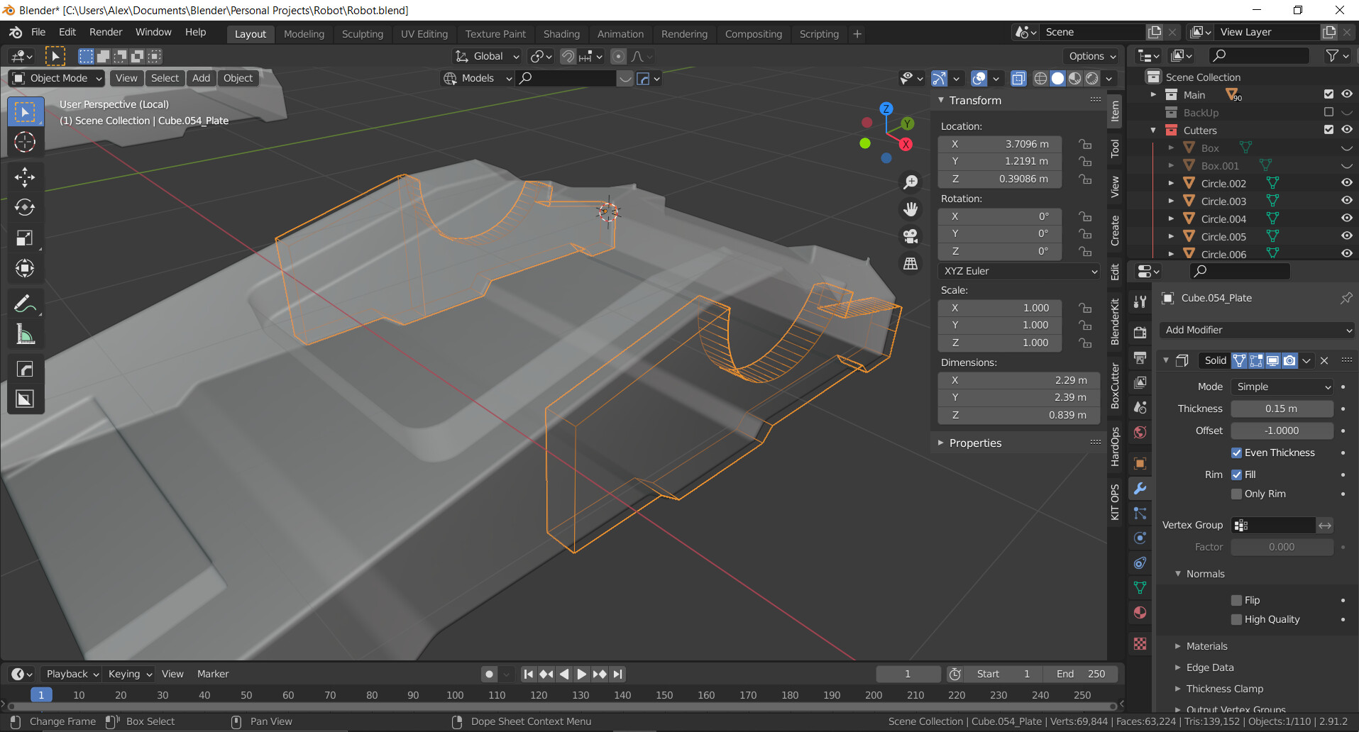 Unedittable faces appearing after Boolean cut - Modeling - Blender ...