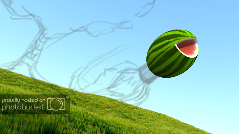 Fooby the Kamikaze Watermelon (Needs heavy critique/ advice) Works in