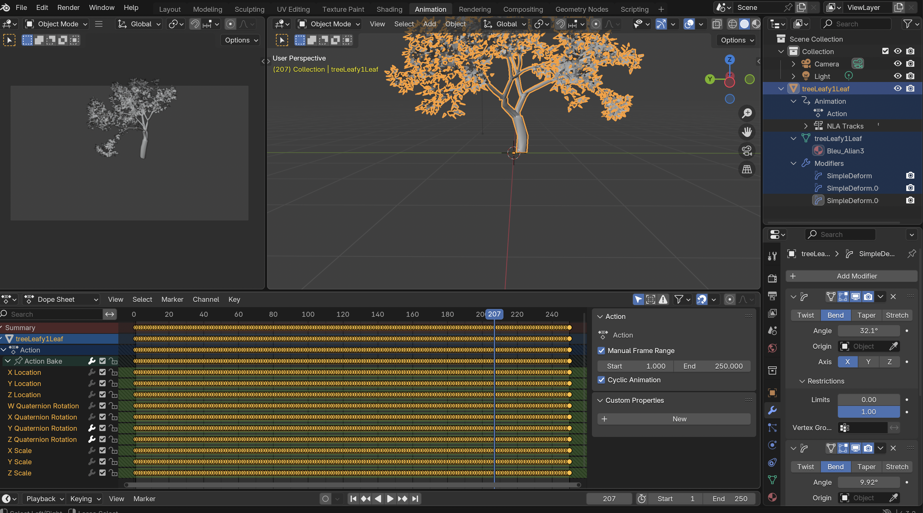 Blender Modifier Animation Exporting animation with 3 simple deform modifiers not working ...