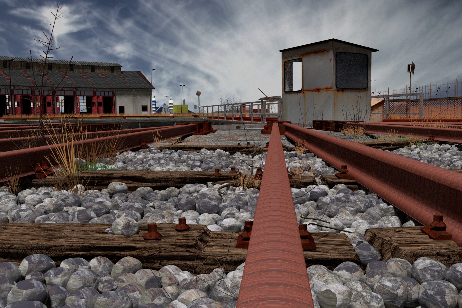 railroad gravel textures