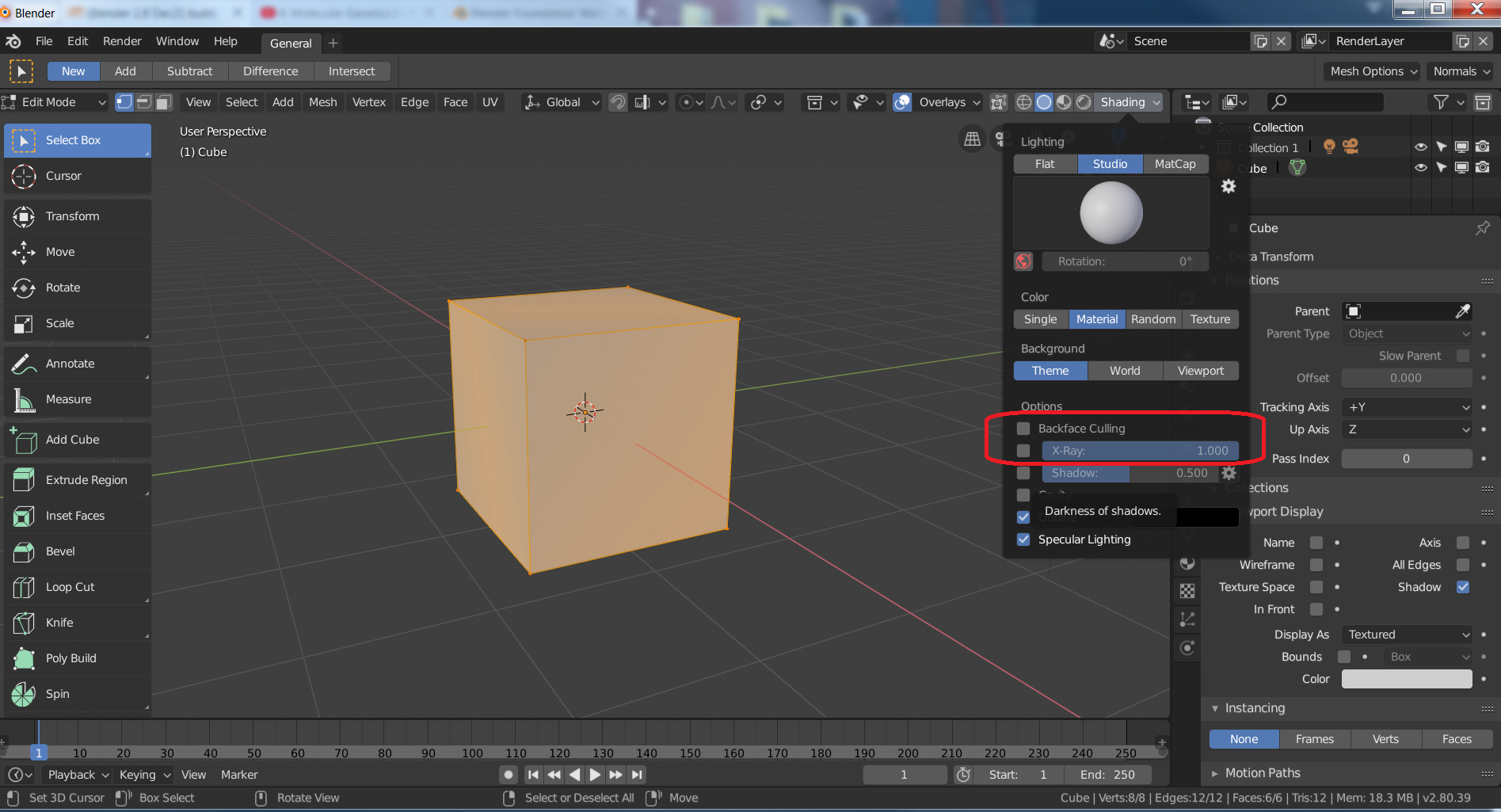 Blender 2 8 Dec21 Build Solid View Objects Are Semi Transparent In Edit Mode Basics Interface Blender Artists Community