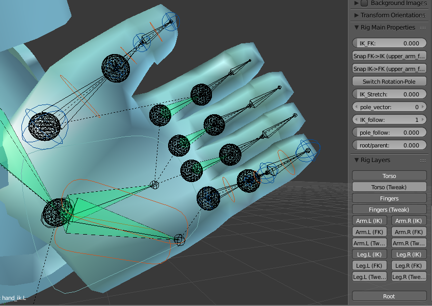 Hand Controllers Example 3d Rigging