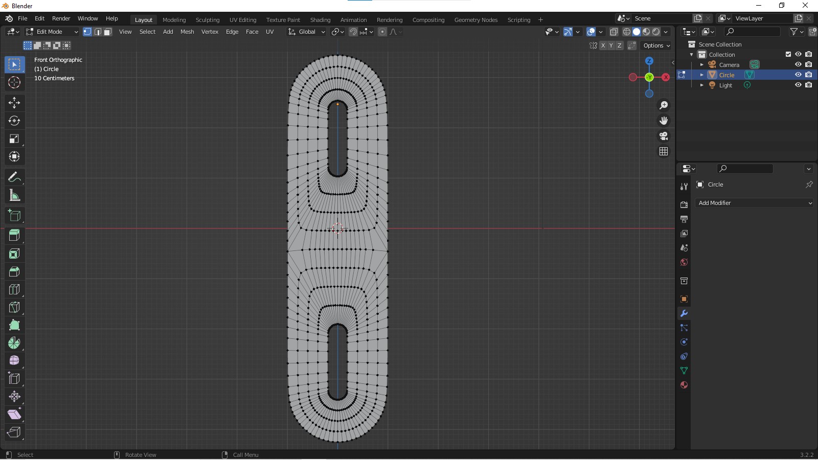 Extended circle - how to model this with intact topology - Modeling ...