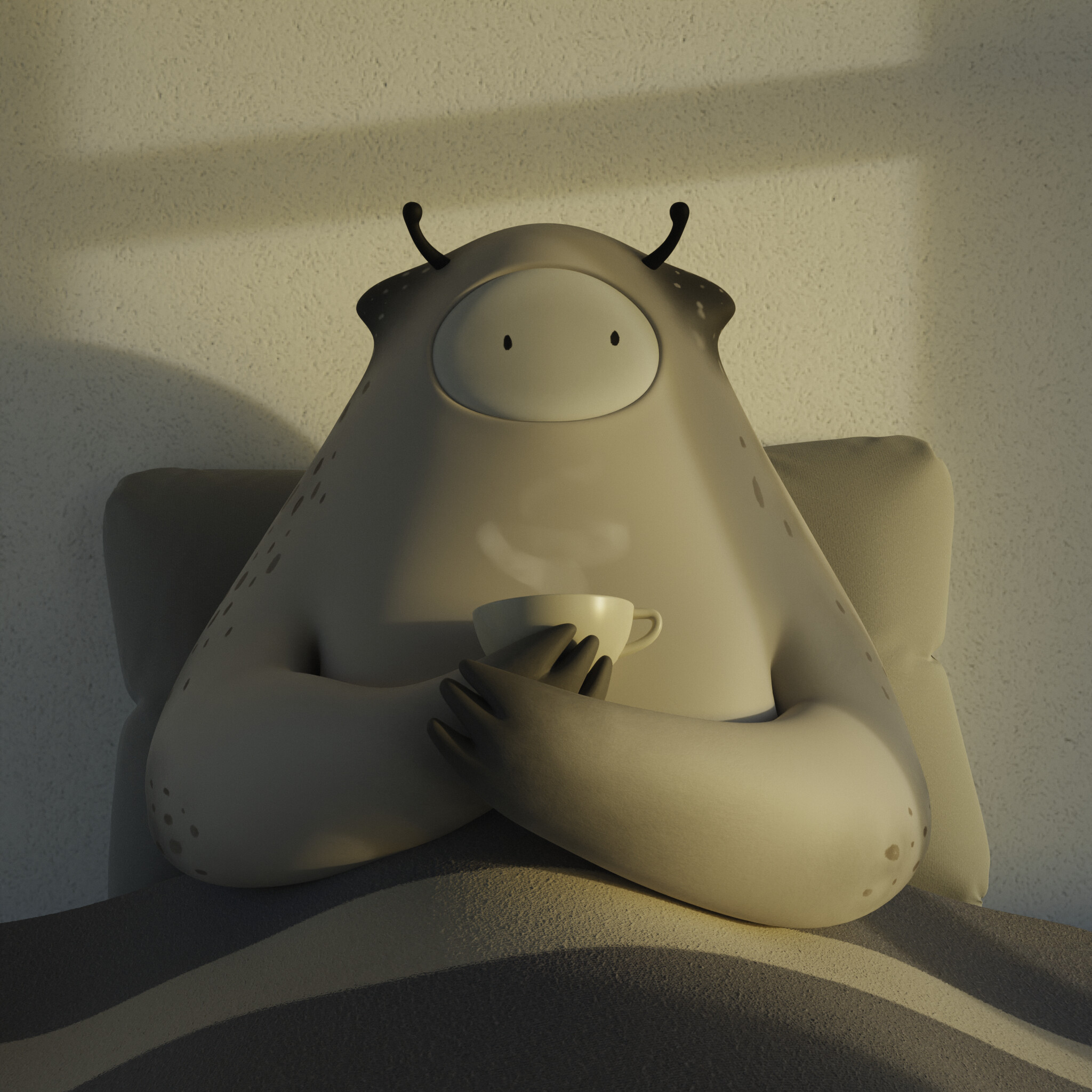 Good morning, dear (original art by Krajamine) - Finished Projects -  Blender Artists Community