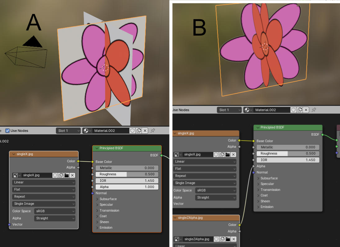 Alpha texture clashing when overlapped - Materials and Textures ...
