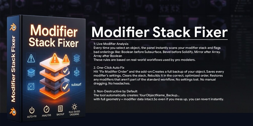 Modifier Stack Fixer – Diagnose & Repair Modifier Order Problems ...