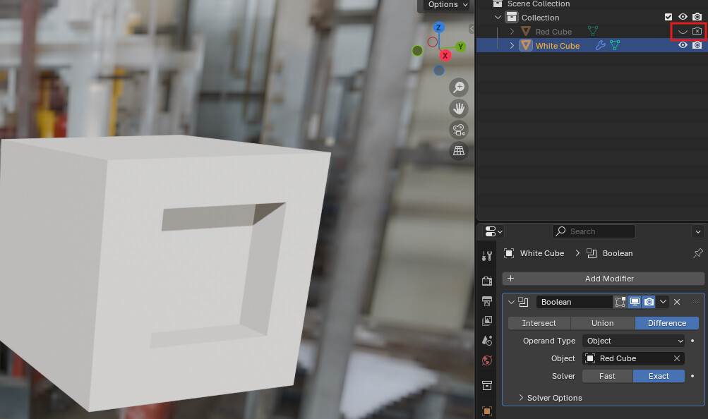 Object materials with boolean modifier transfers to object mesh ...